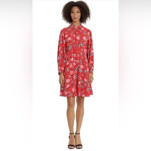 Maggy London Women's “Isla” Long Sleeve Floral Mini Dress Size 12P